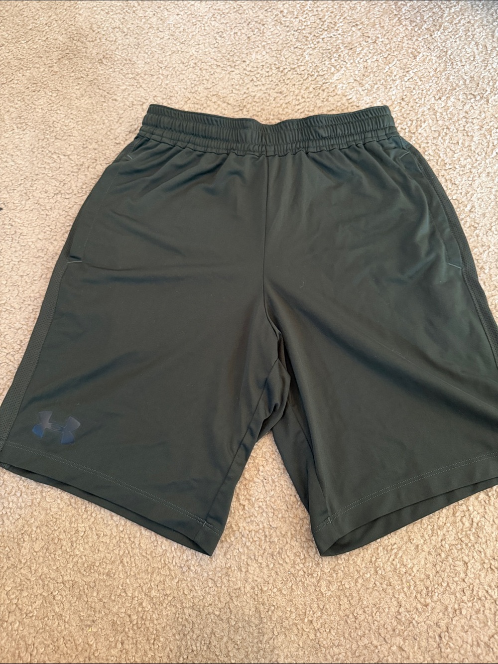 Under Armour Men's Olive Green Athletic Shorts